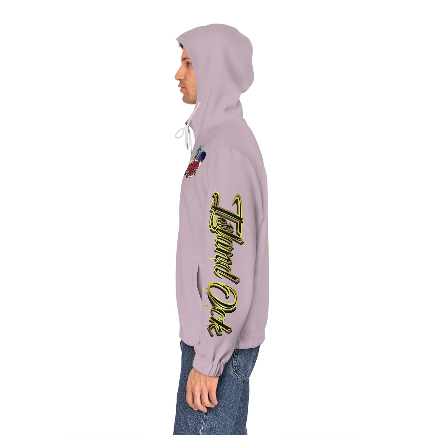 Gold & Black A+ Drip Zip-Up (Light Pink)