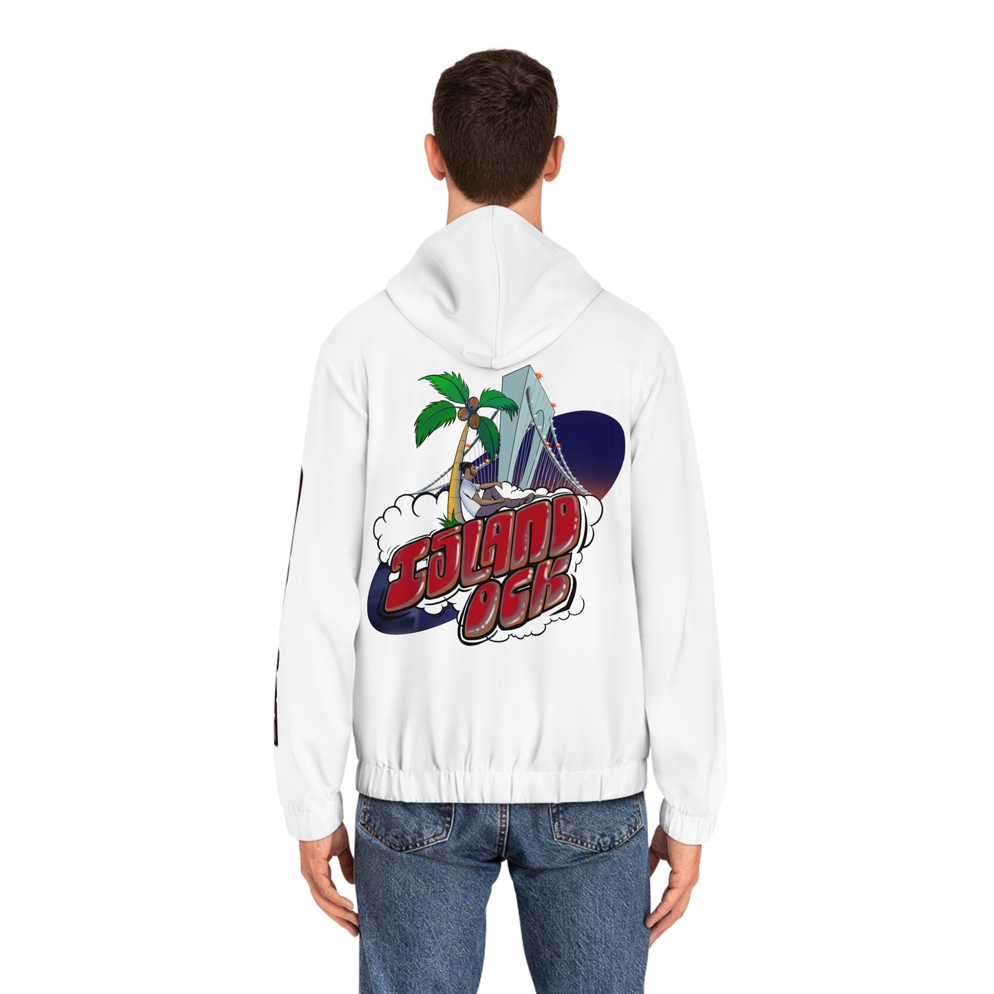 Island Ock Zip-Up Hoodie (White)