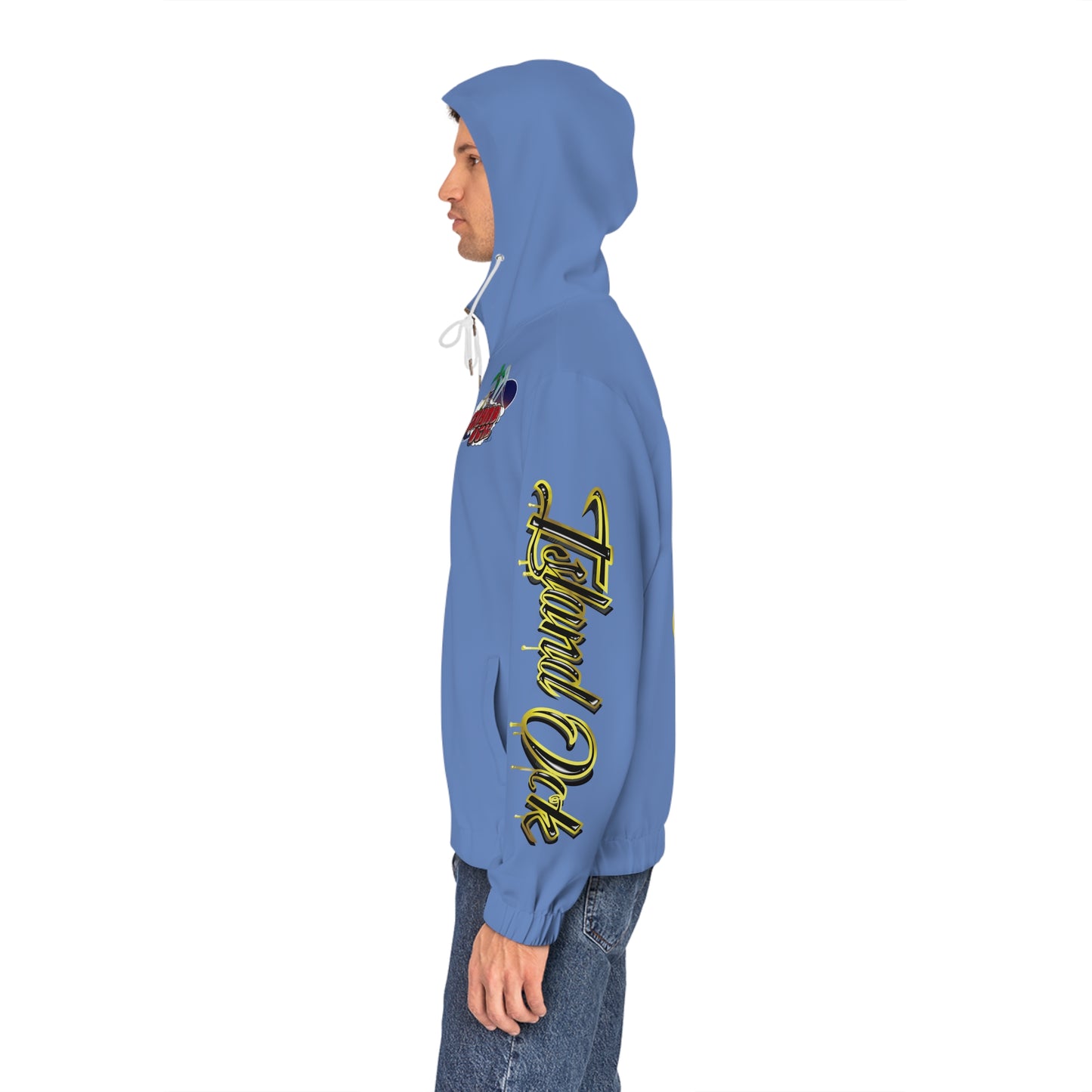 Gold & Black A+ Drip Zip-Up (Carolina Blue)