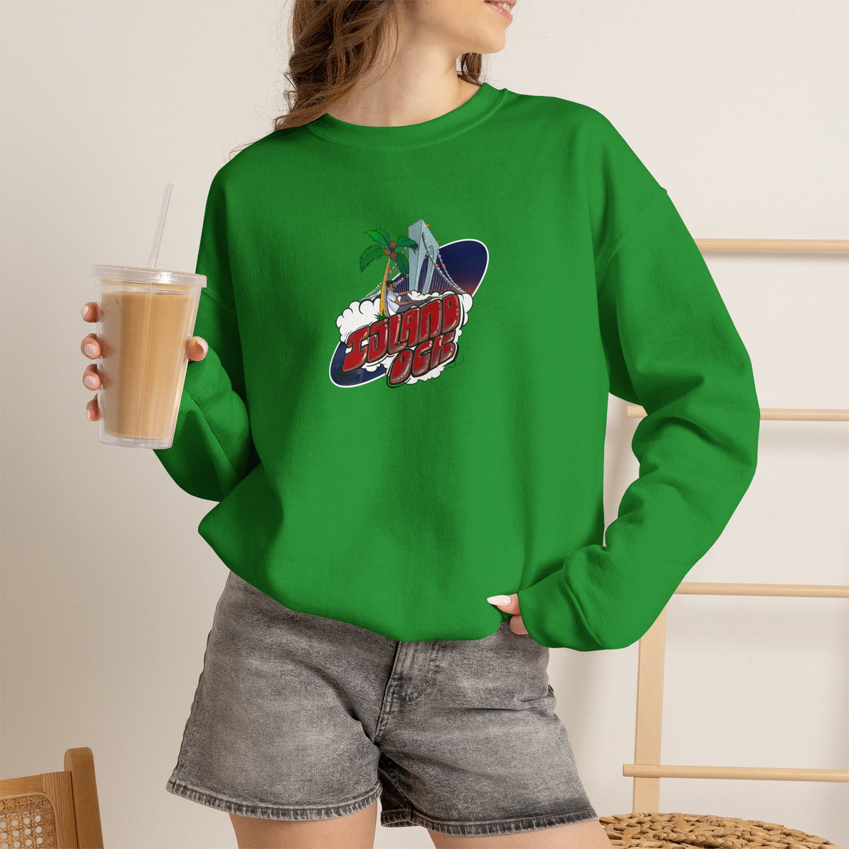 Black, White, Red, Green A+ Crewneck Sweatshirt