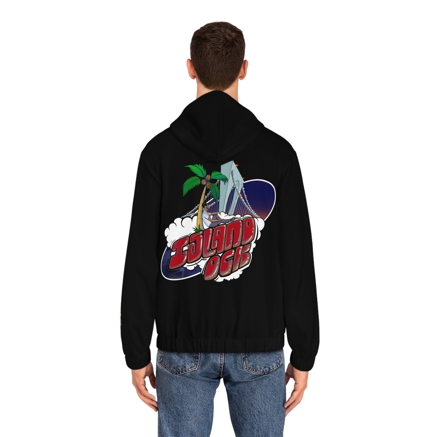 Island Ock Zip-Up Hoodie (Black)