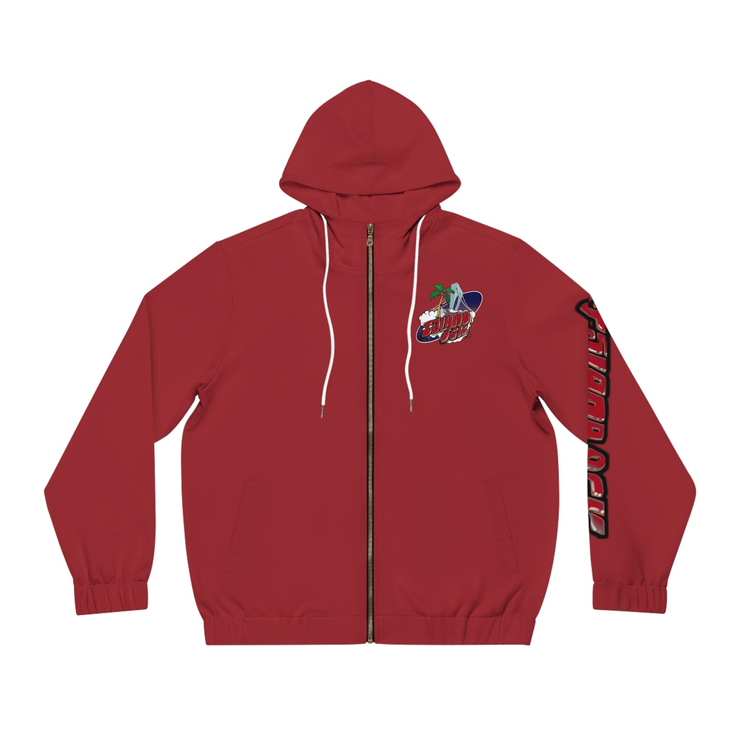 Island Ock Zip-Up Hoodie (Cherry Red)