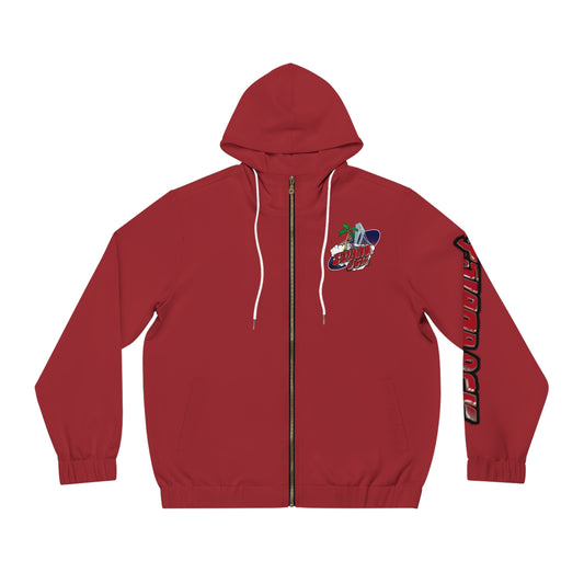 Island Ock Zip-Up Hoodie (Cherry Red)