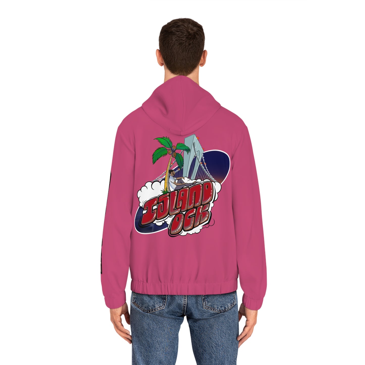 Island Ock Zip-Up Hoodie (Heliconia)