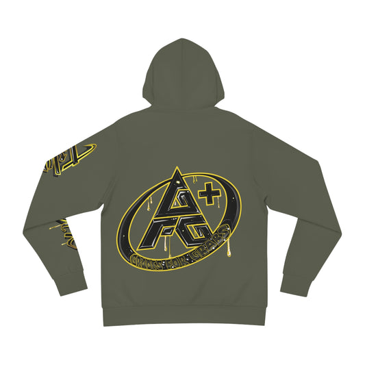 Gold & Black A+ Drip Hoodie (Military Green)