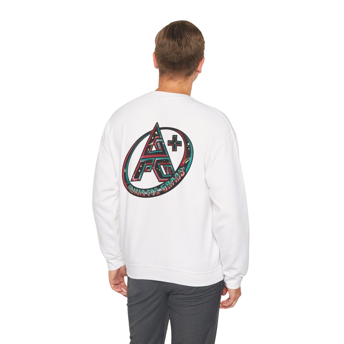 Black, White, Red, Green A+ Crewneck Sweatshirt