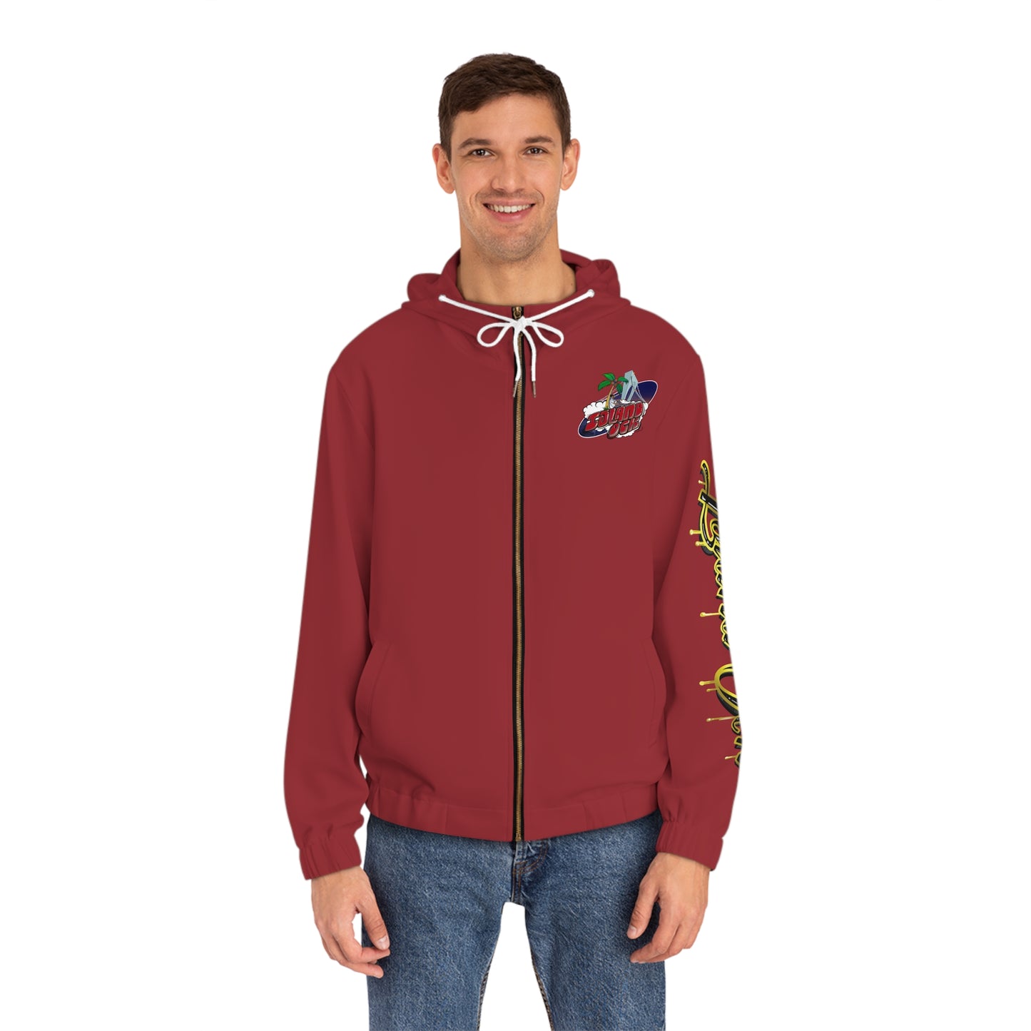 Gold & Black A+ Drip Zip-Up (Cherry Red)