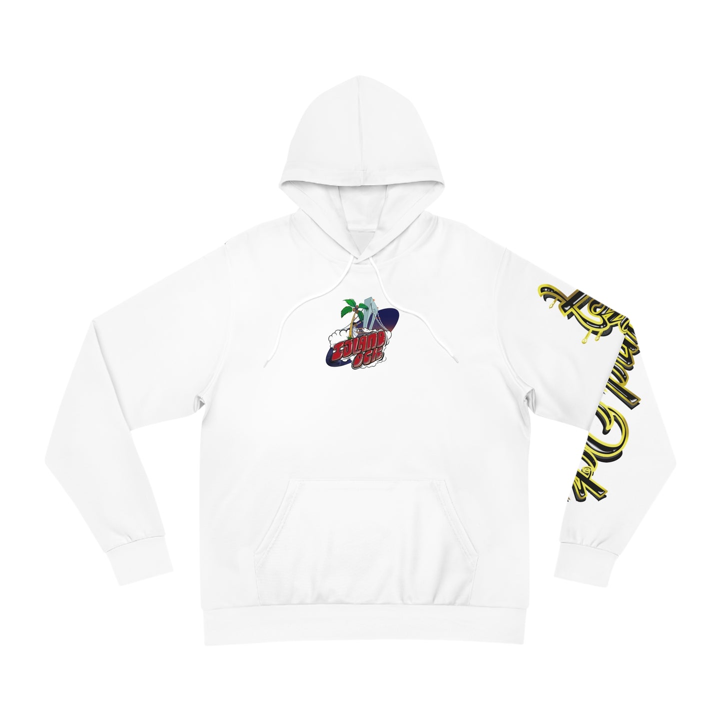 Gold & Black A+ Drip Hoodie (White)