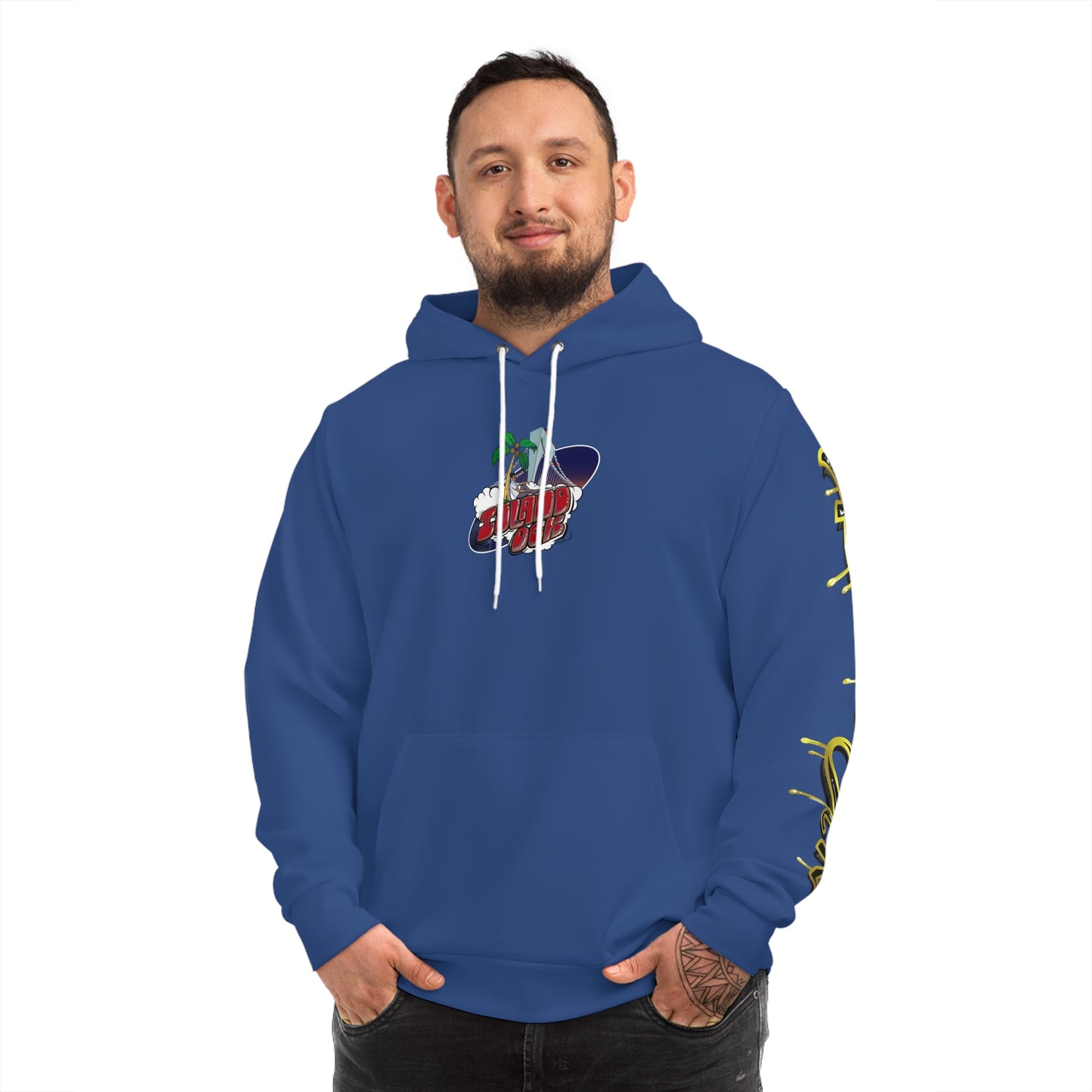 Gold & Black A+ Drip Hoodie (Royal Blue)