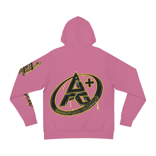 Gold & Black A+ Drip Hoodie (Safety Pink)