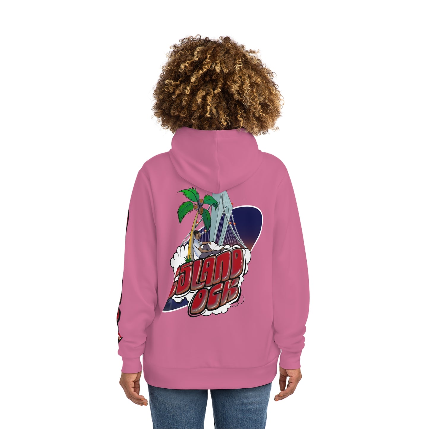 Island Ock Pullover Hoodie (Safety Pink)