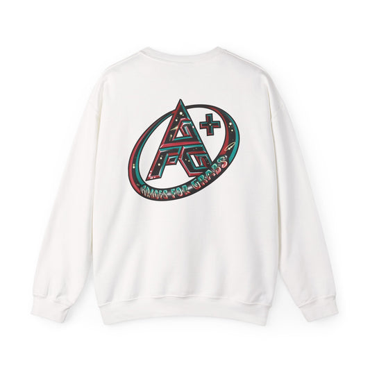 Black, White, Red, Green A+ Crewneck Sweatshirt