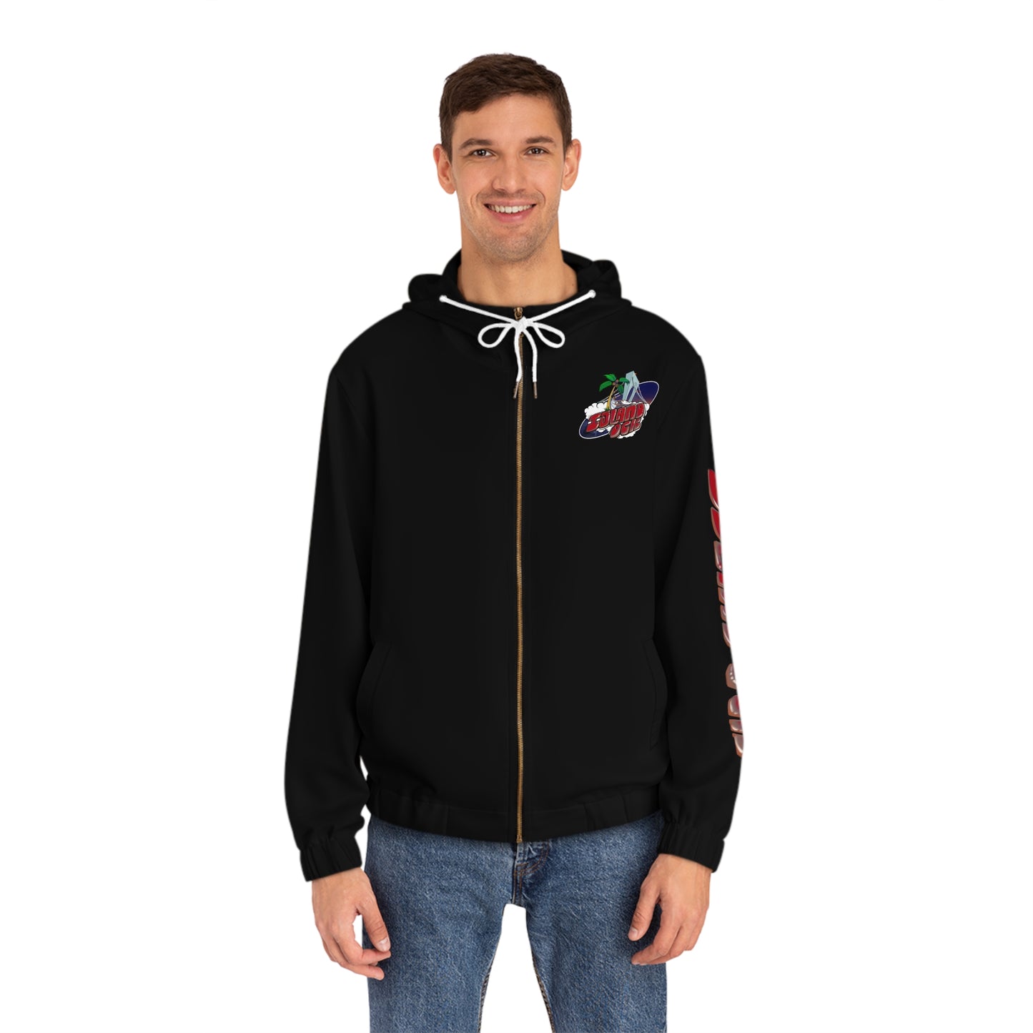 Island Ock Zip-Up Hoodie (Black)