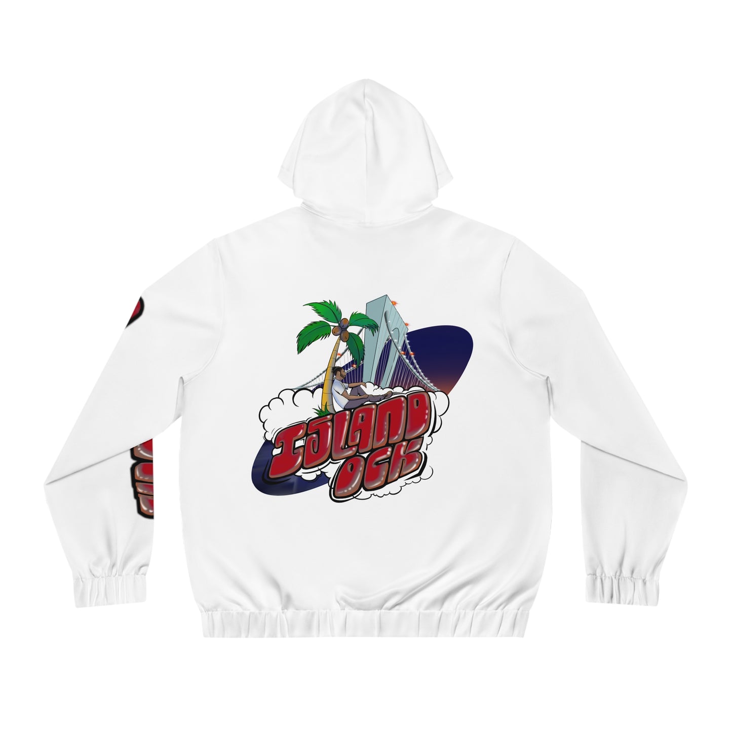 Island Ock Zip-Up Hoodie (White)