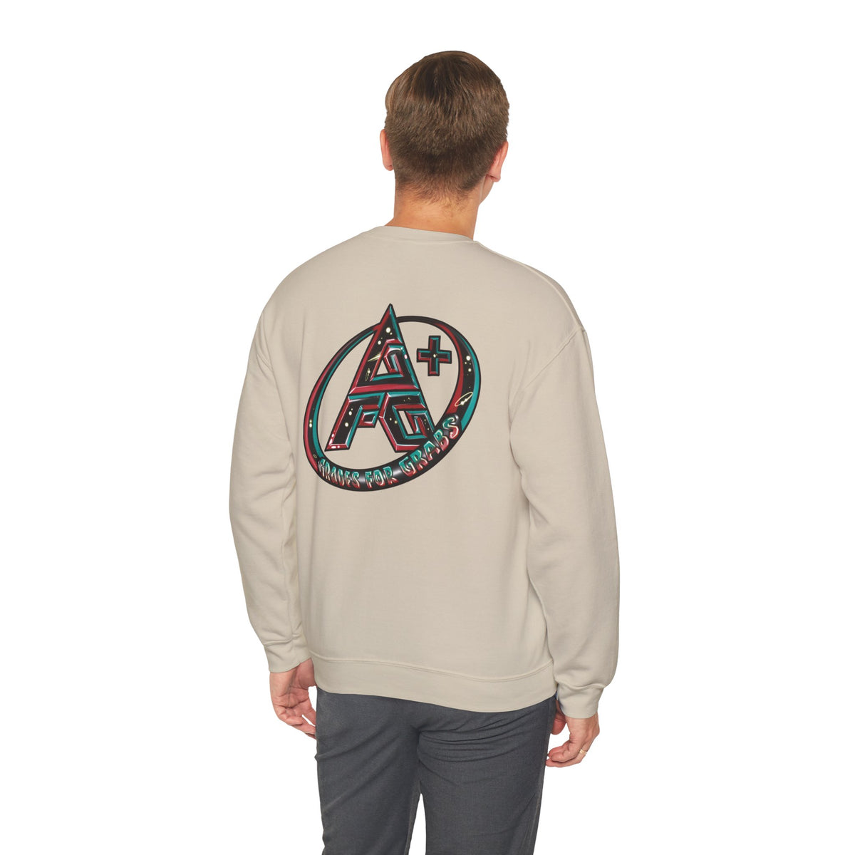 Black, White, Red, Green A+ Crewneck Sweatshirt