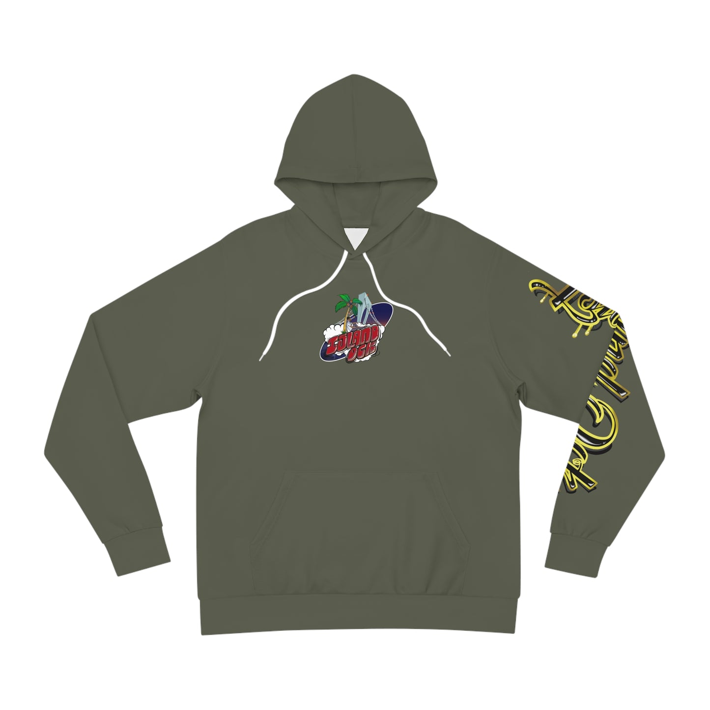 Gold & Black A+ Drip Hoodie (Military Green)