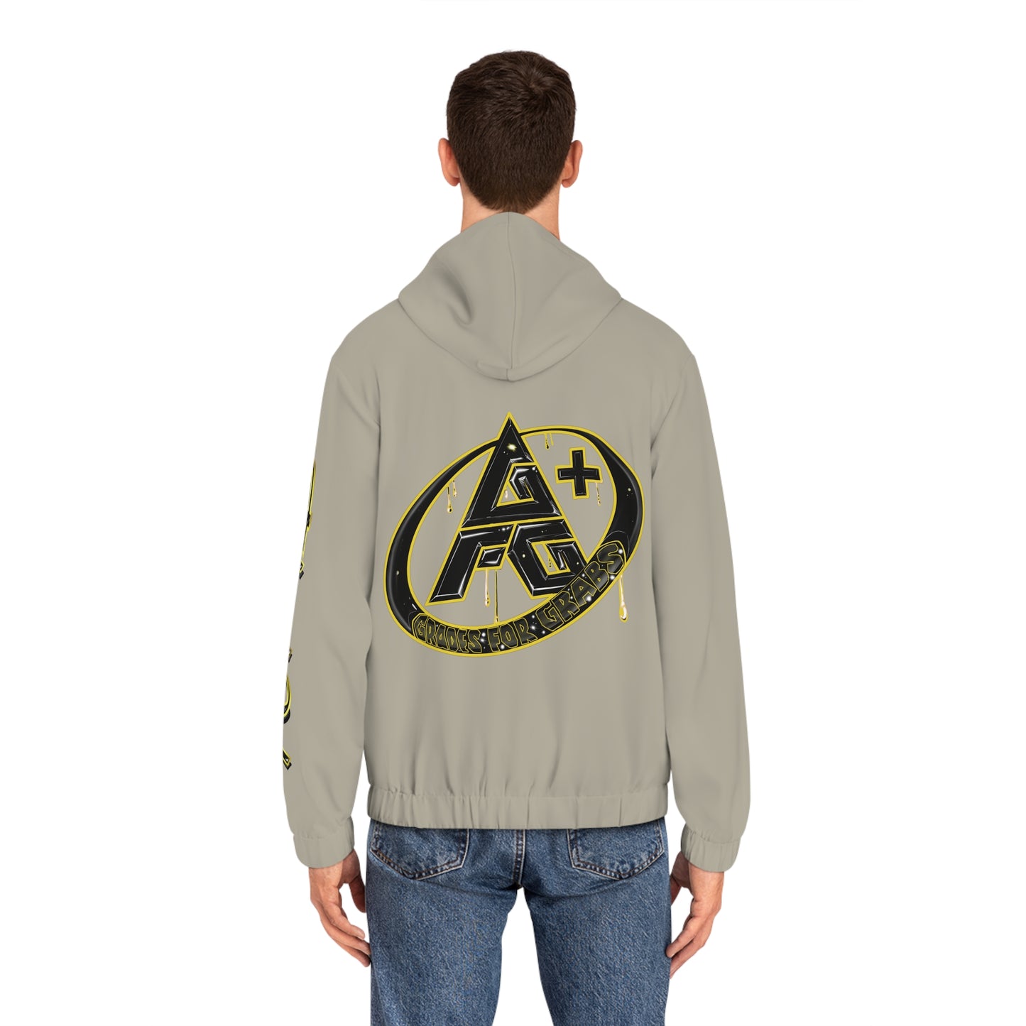 Gold & Black A+ Drip Zip-Up (Sand)