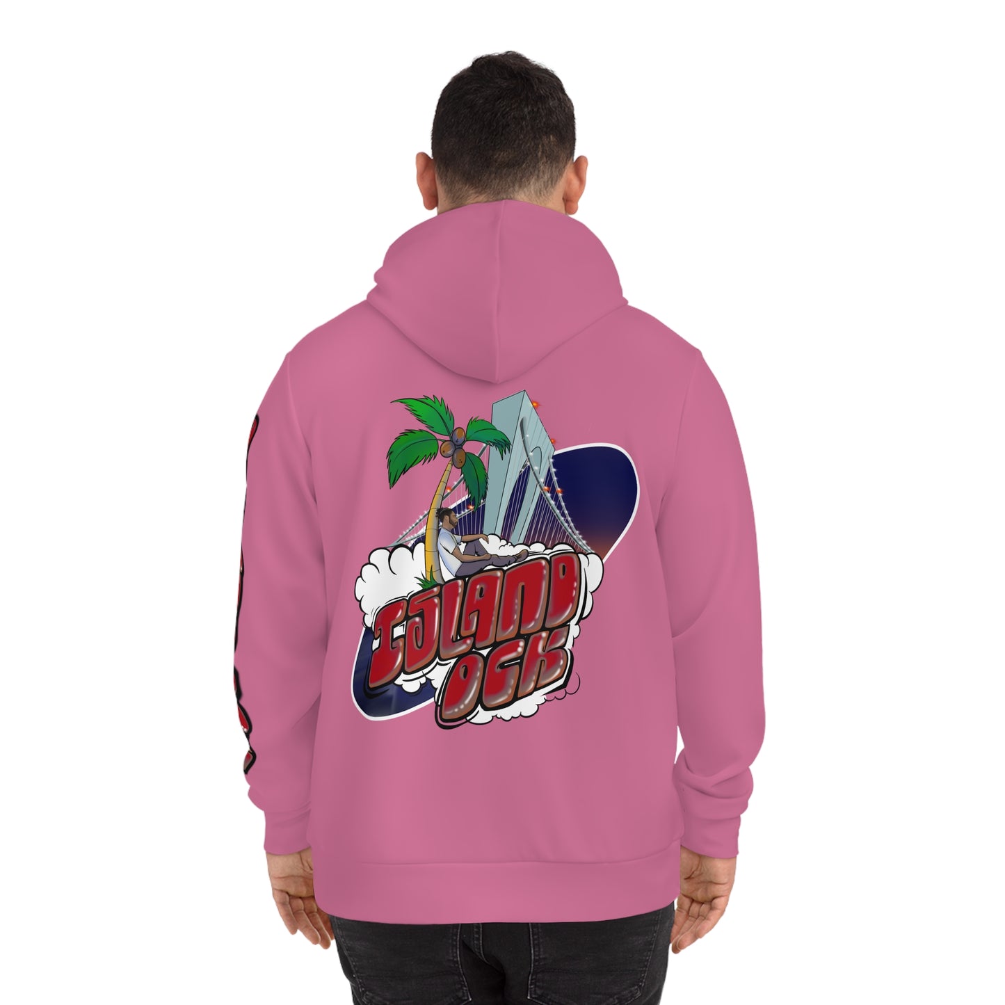 Island Ock Pullover Hoodie (Safety Pink)