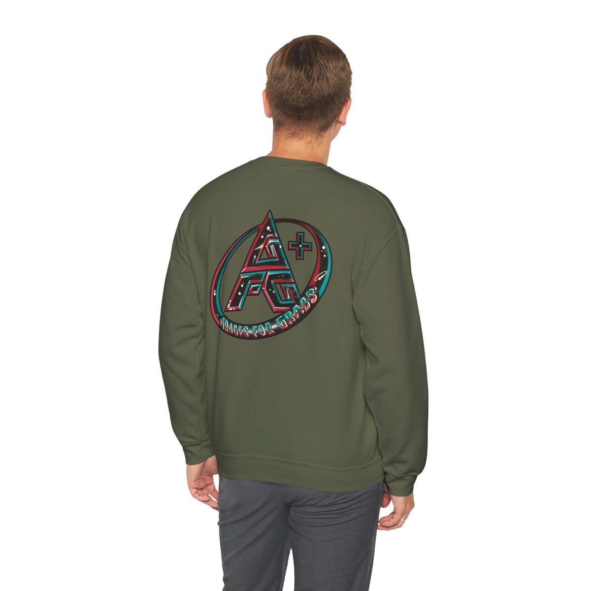 Black, White, Red, Green A+ Crewneck Sweatshirt