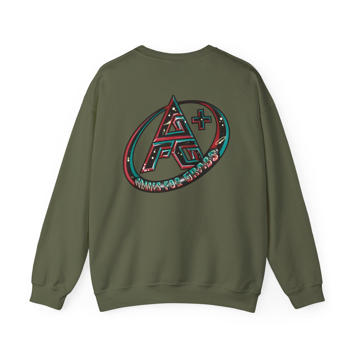 Black, White, Red, Green A+ Crewneck Sweatshirt