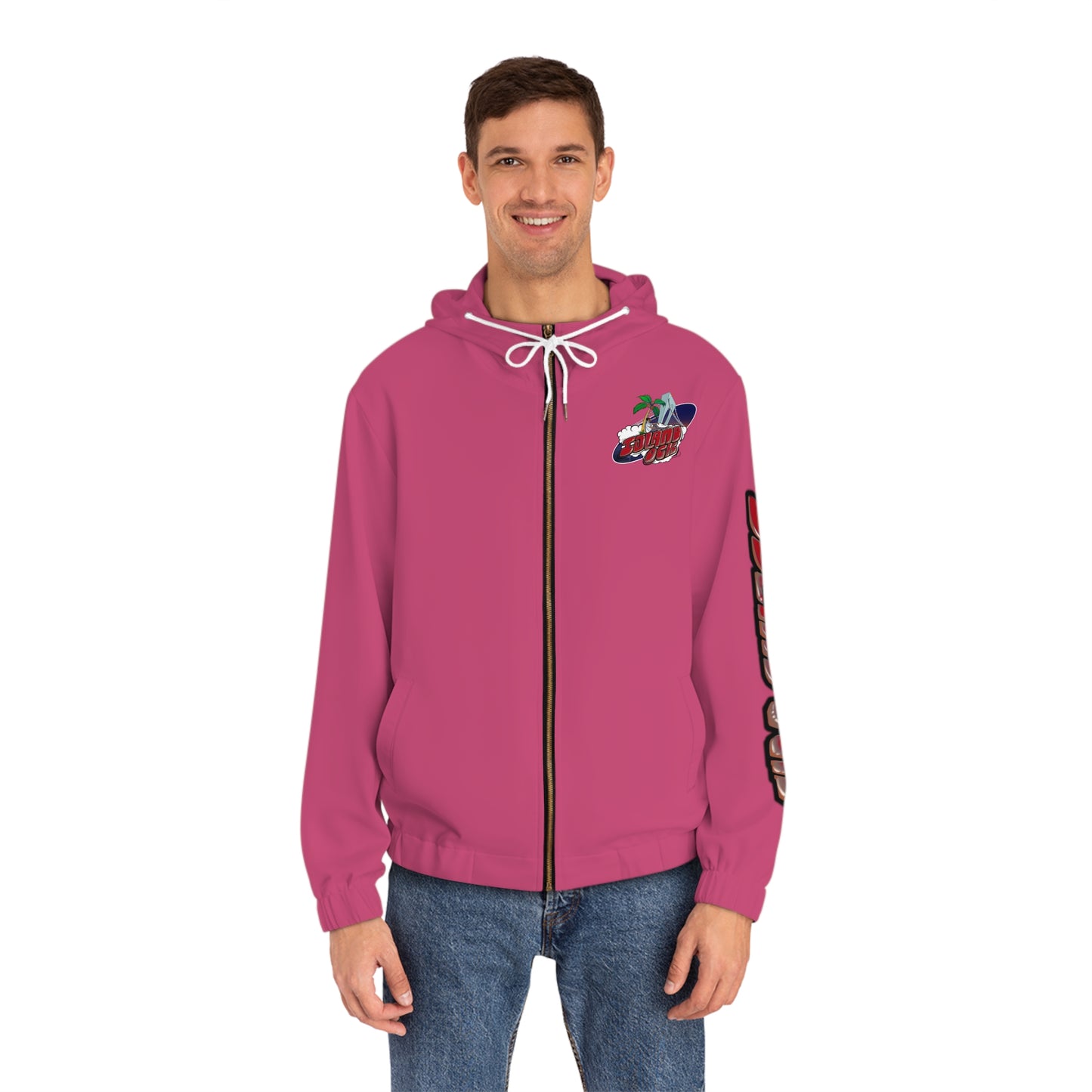 Island Ock Zip-Up Hoodie (Heliconia)