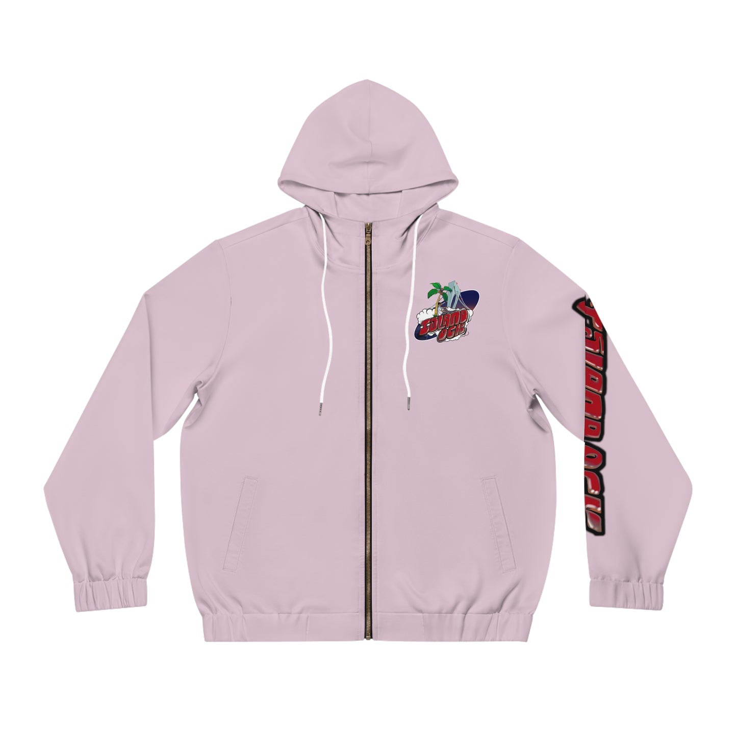 Island Ock Zip-Up Hoodie (Light Pink)