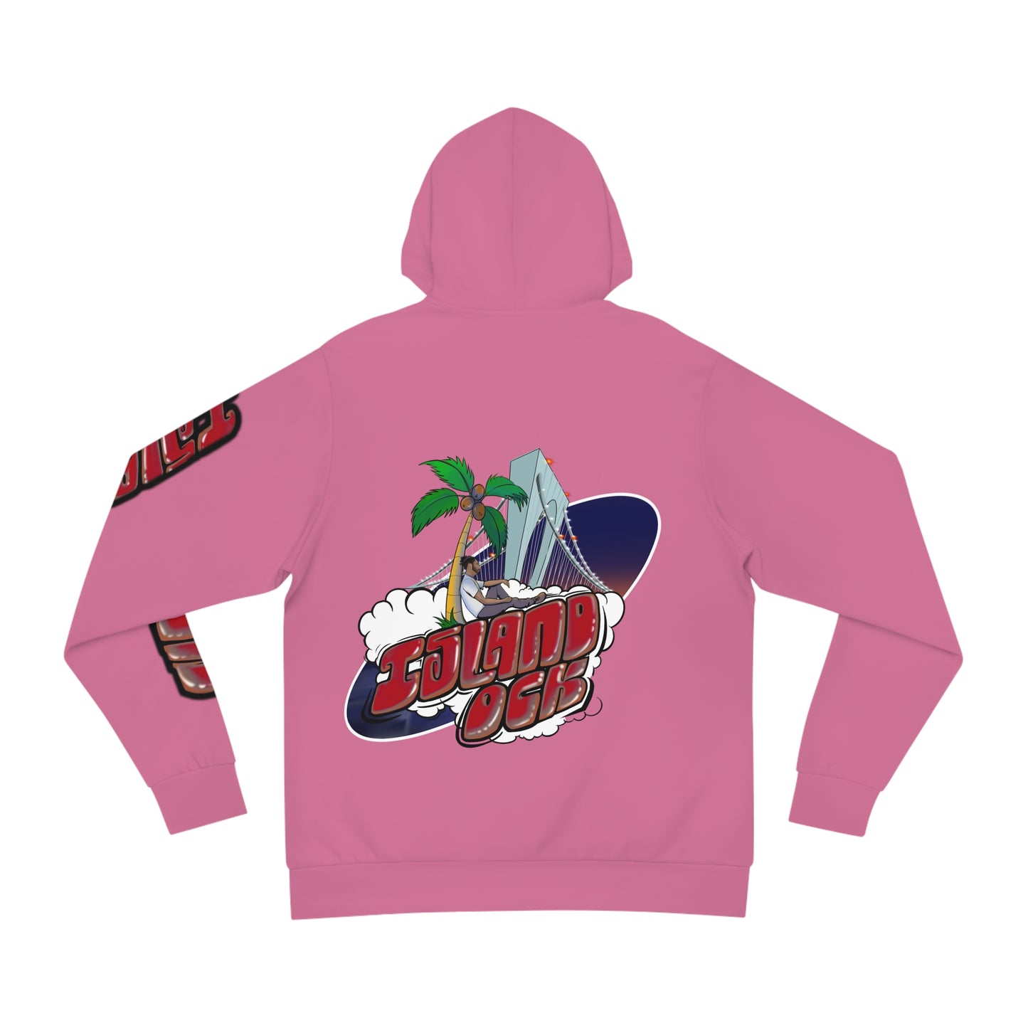 Island Ock Pullover Hoodie (Safety Pink)