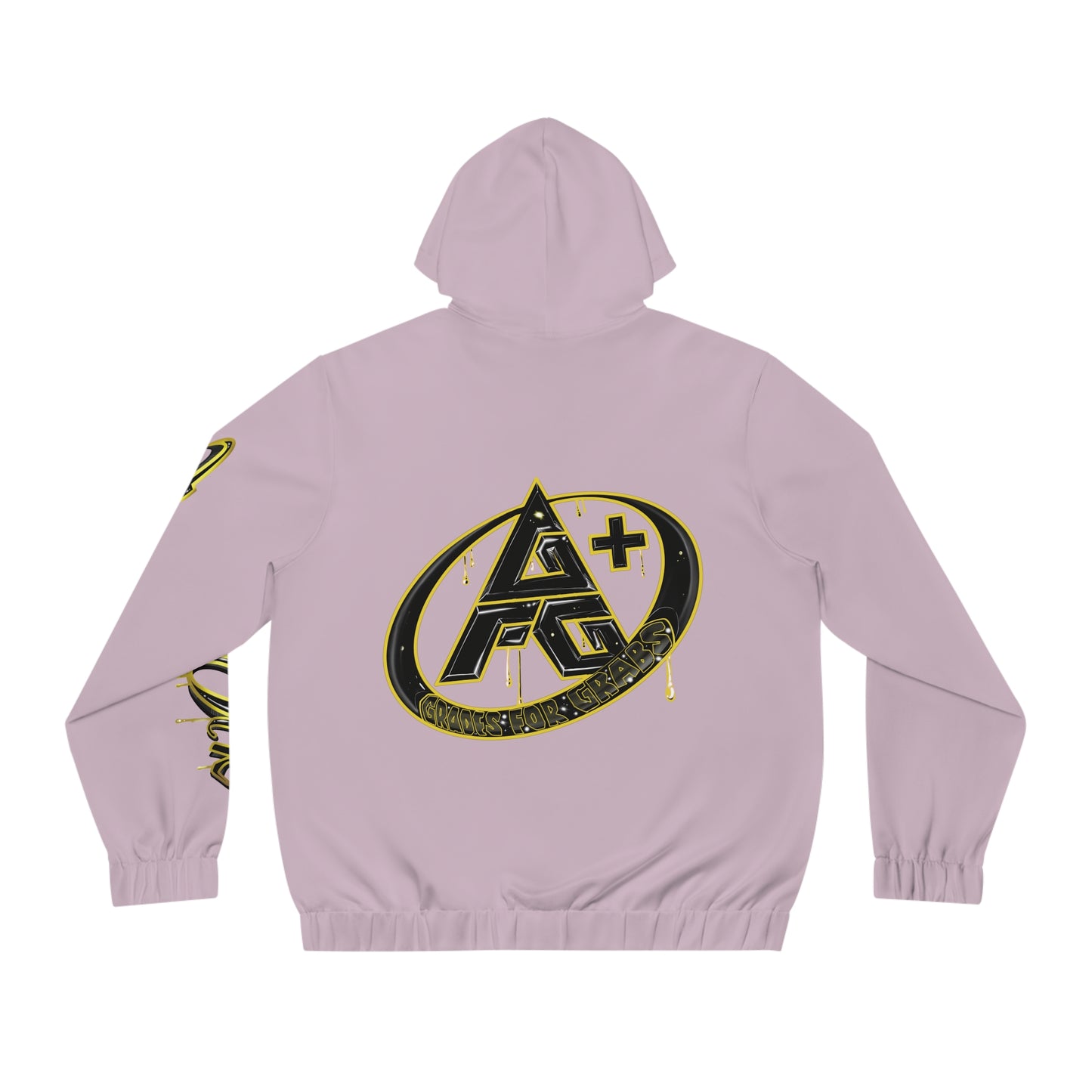 Gold & Black A+ Drip Zip-Up (Light Pink)
