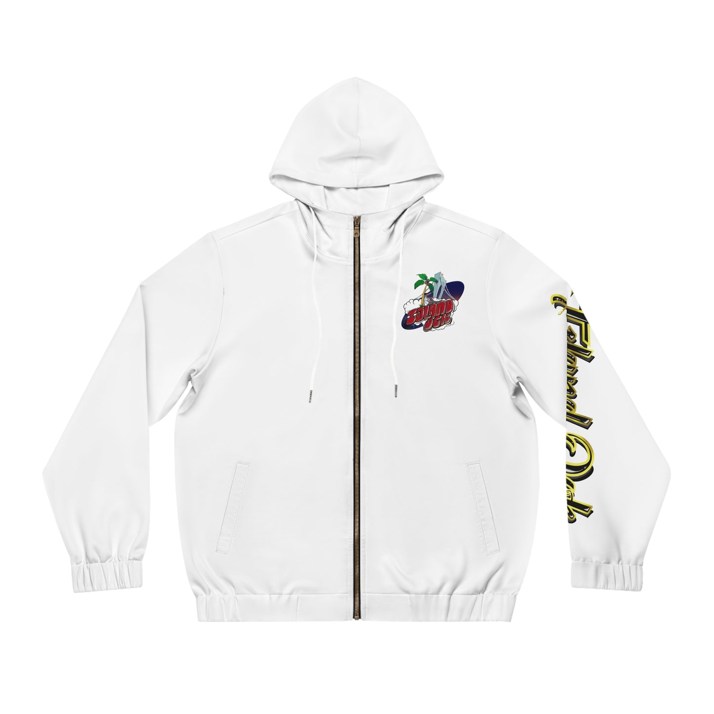 Gold & Black A+ Drip Zip-Up (White)