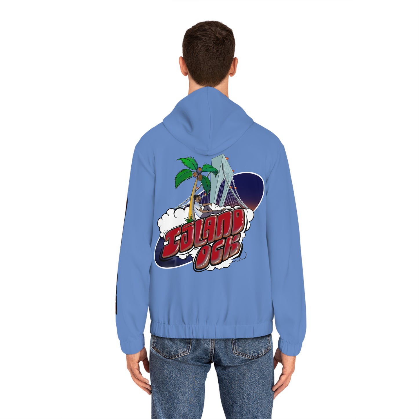 Island Ock Zip-Up Hoodie (Carolina Blue)