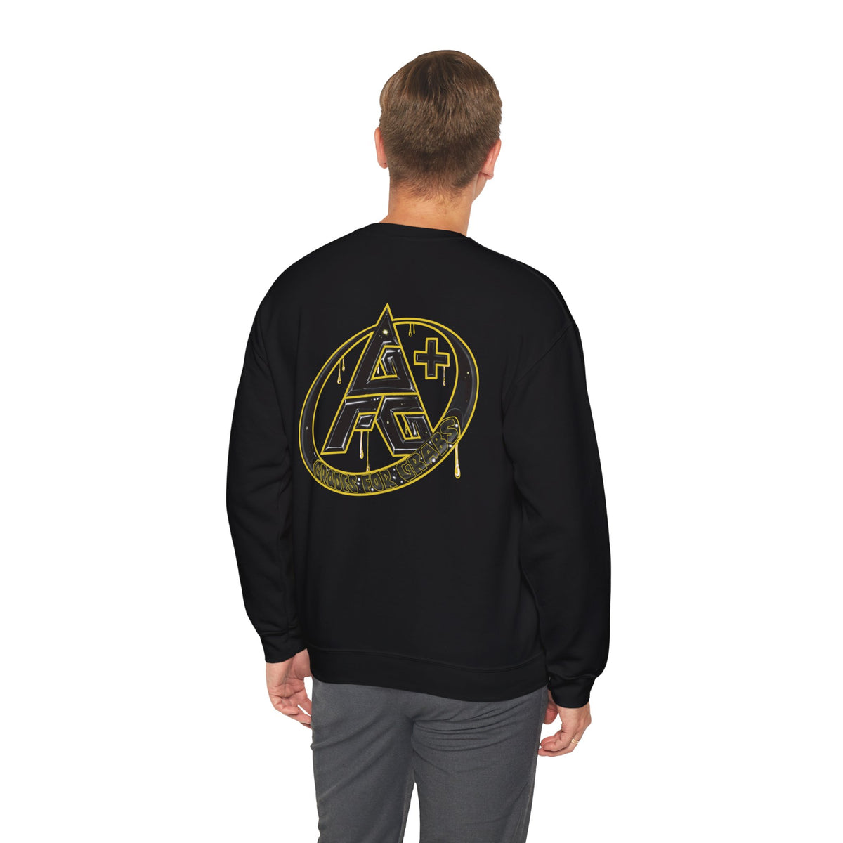 Black and Gold A+ Crewneck Sweatshirt