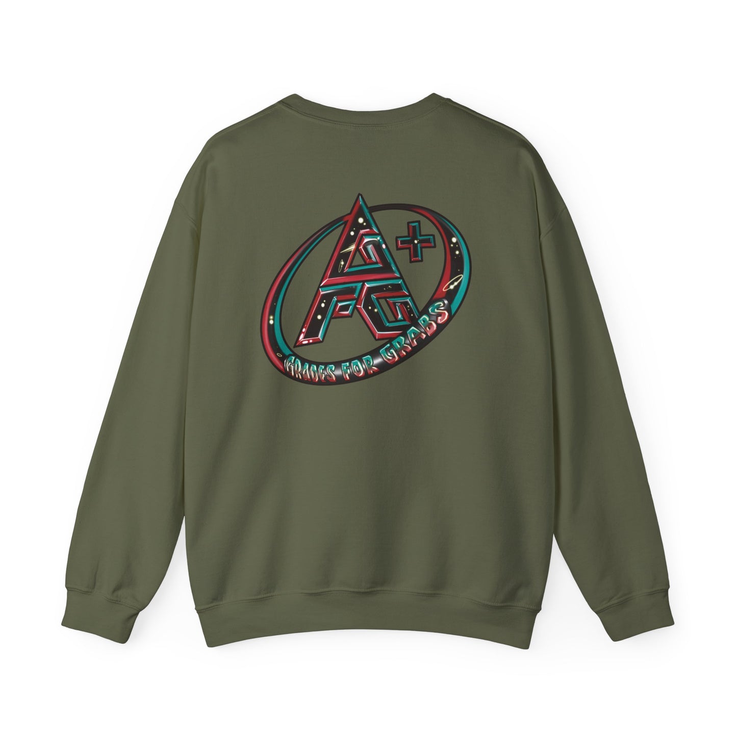 Black, White, Red, Green A+ Crewneck Sweatshirt