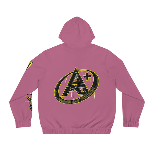 Gold & Black A+ Drip Zip-Up (Safety Pink)