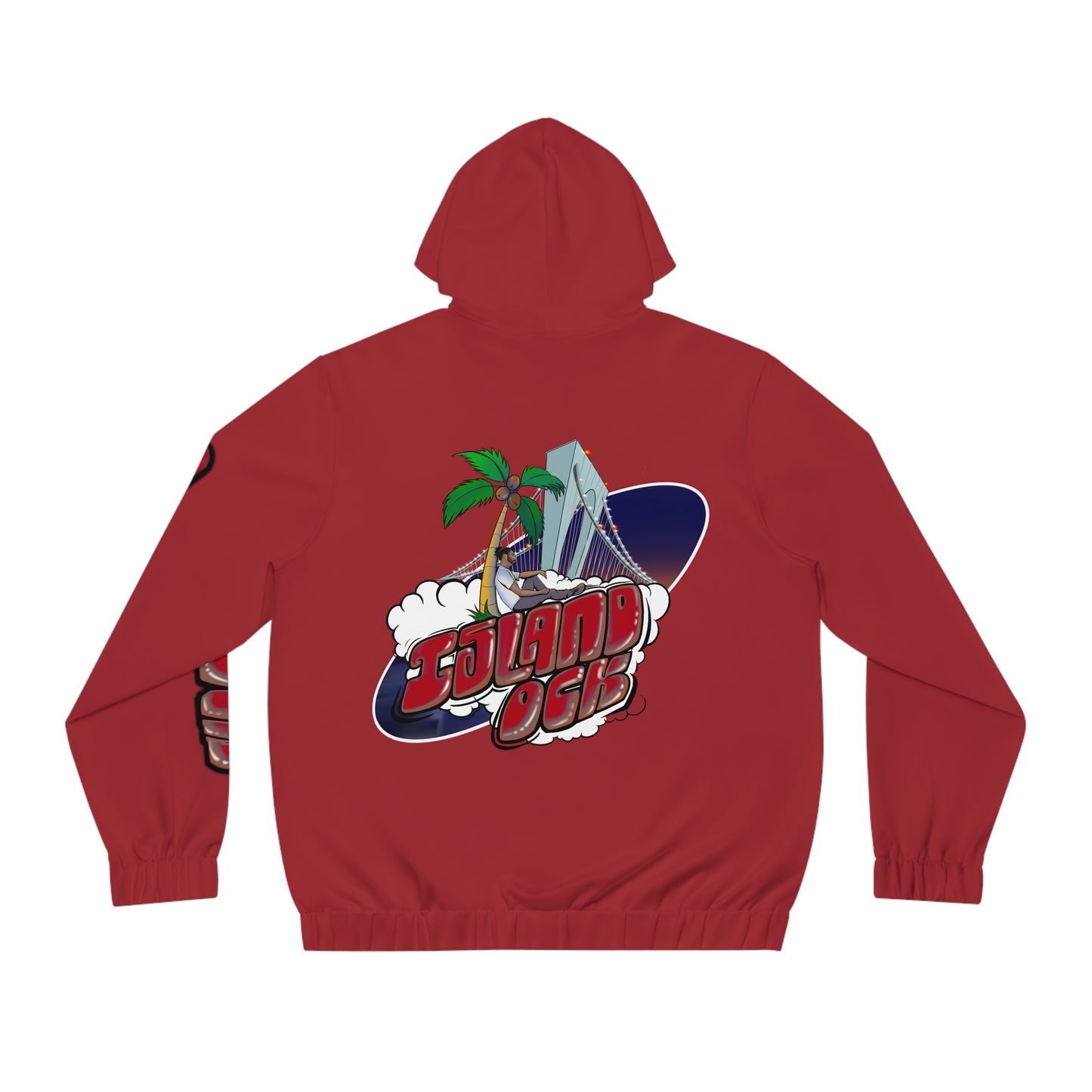 Island Ock Zip-Up Hoodie (Cherry Red)