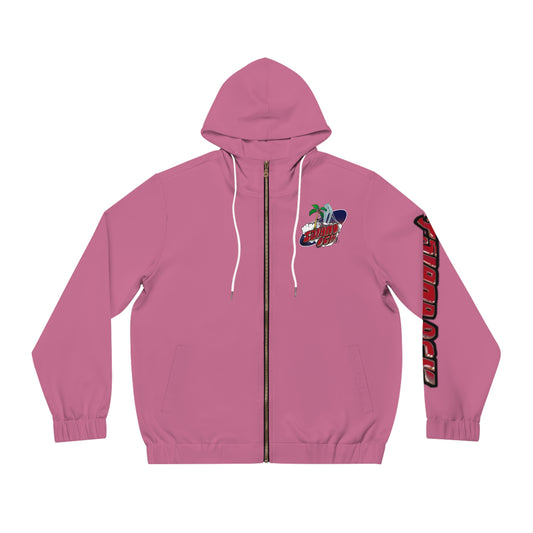 Island Ock Zip-Up Hoodie (Safety Pink)