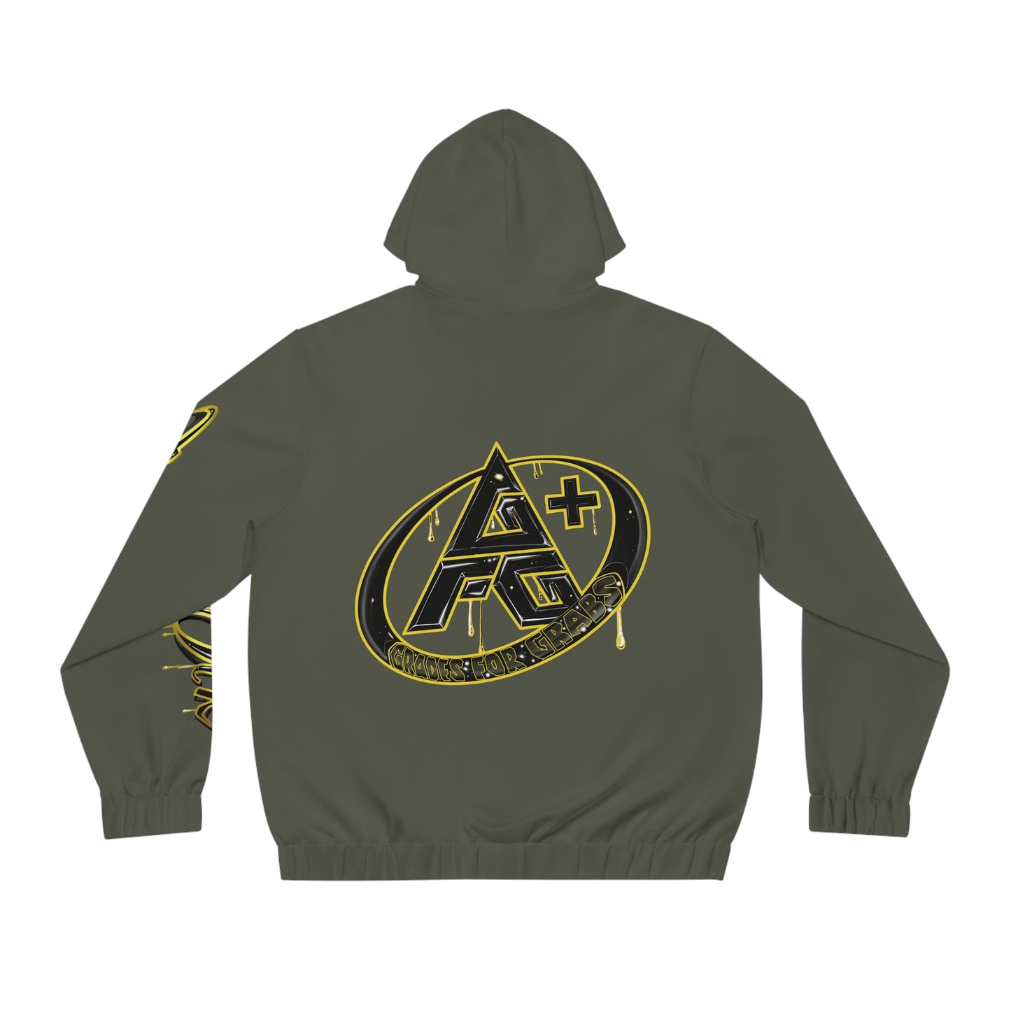 Gold & Black A+ Drip Zip-Up (Military Green)