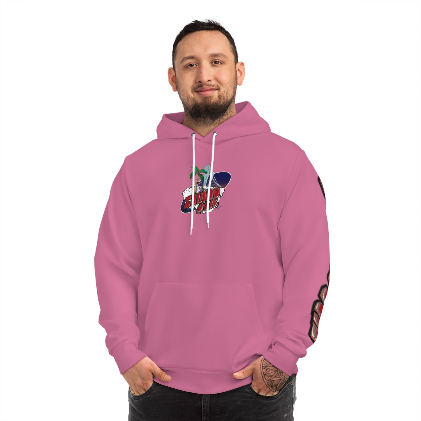 Island Ock Pullover Hoodie (Safety Pink)