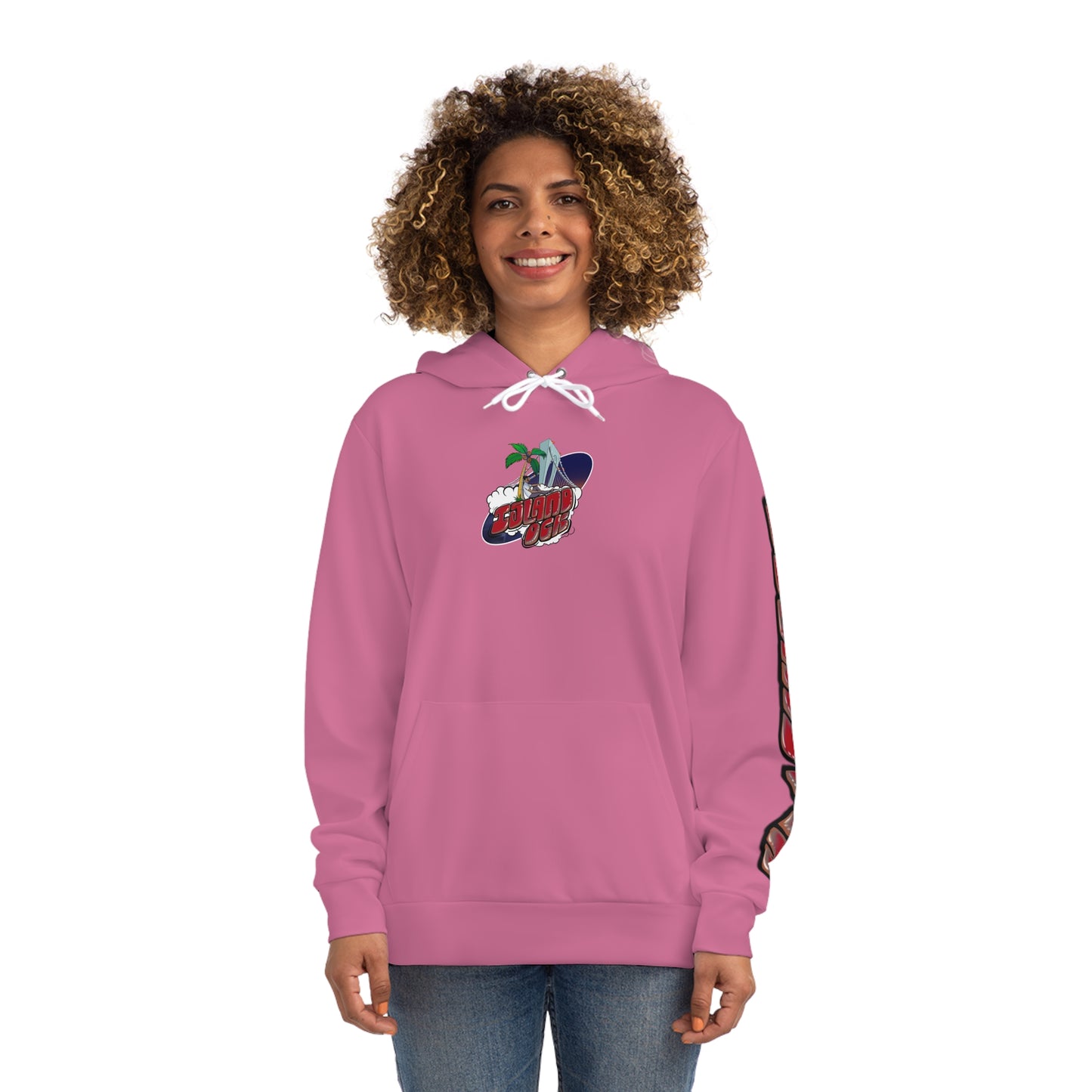 Island Ock Pullover Hoodie (Safety Pink)