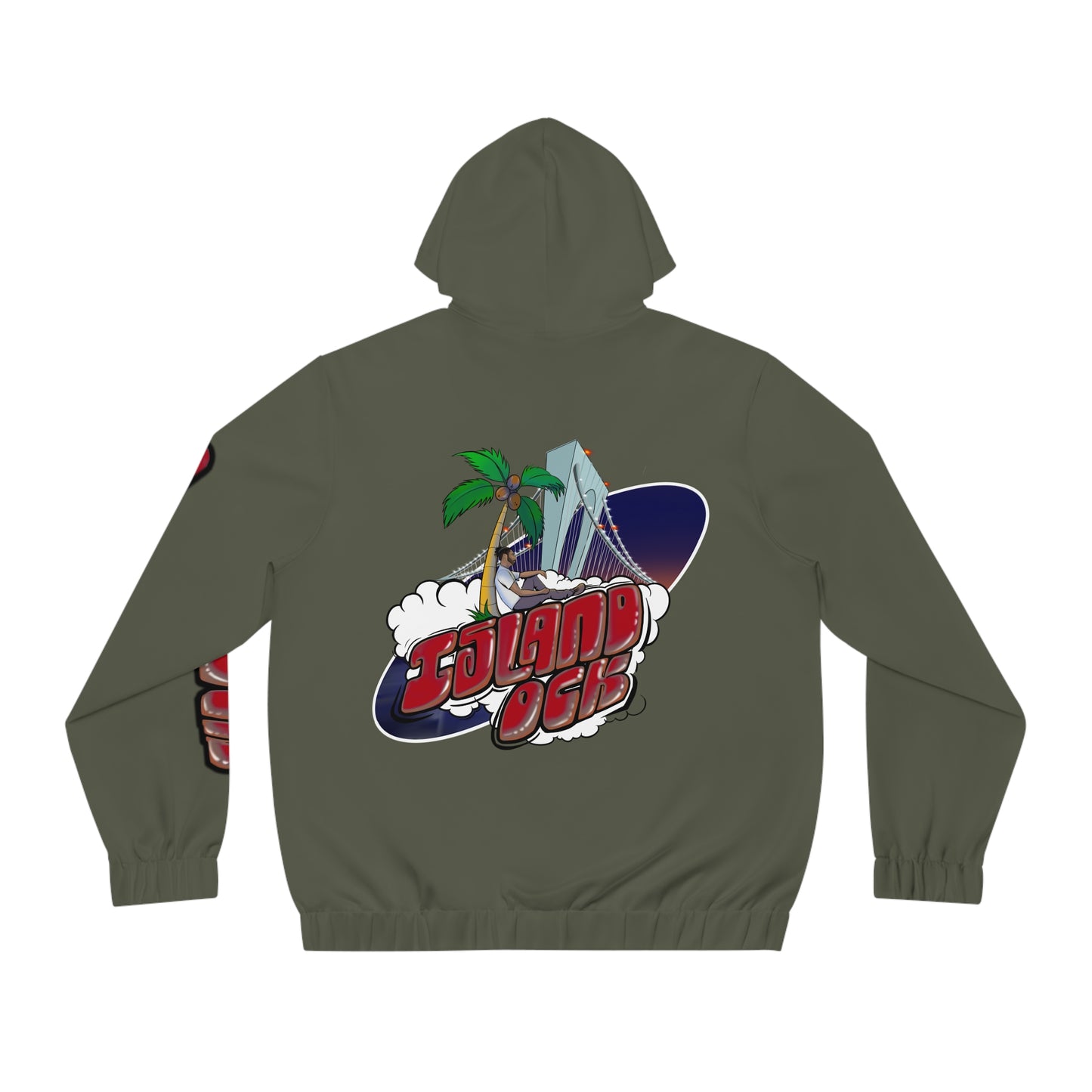 Island Ock Zip-Up Hoodie (Military Green)