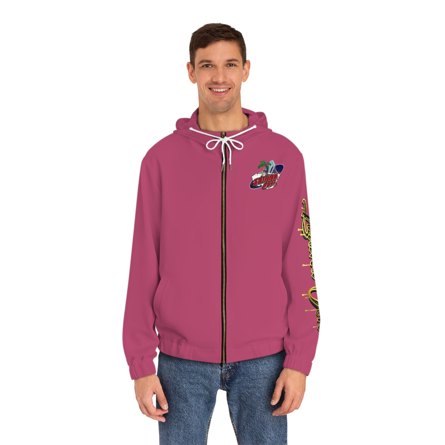 Gold & Black A+ Drip Zip-Up (Heliconia)