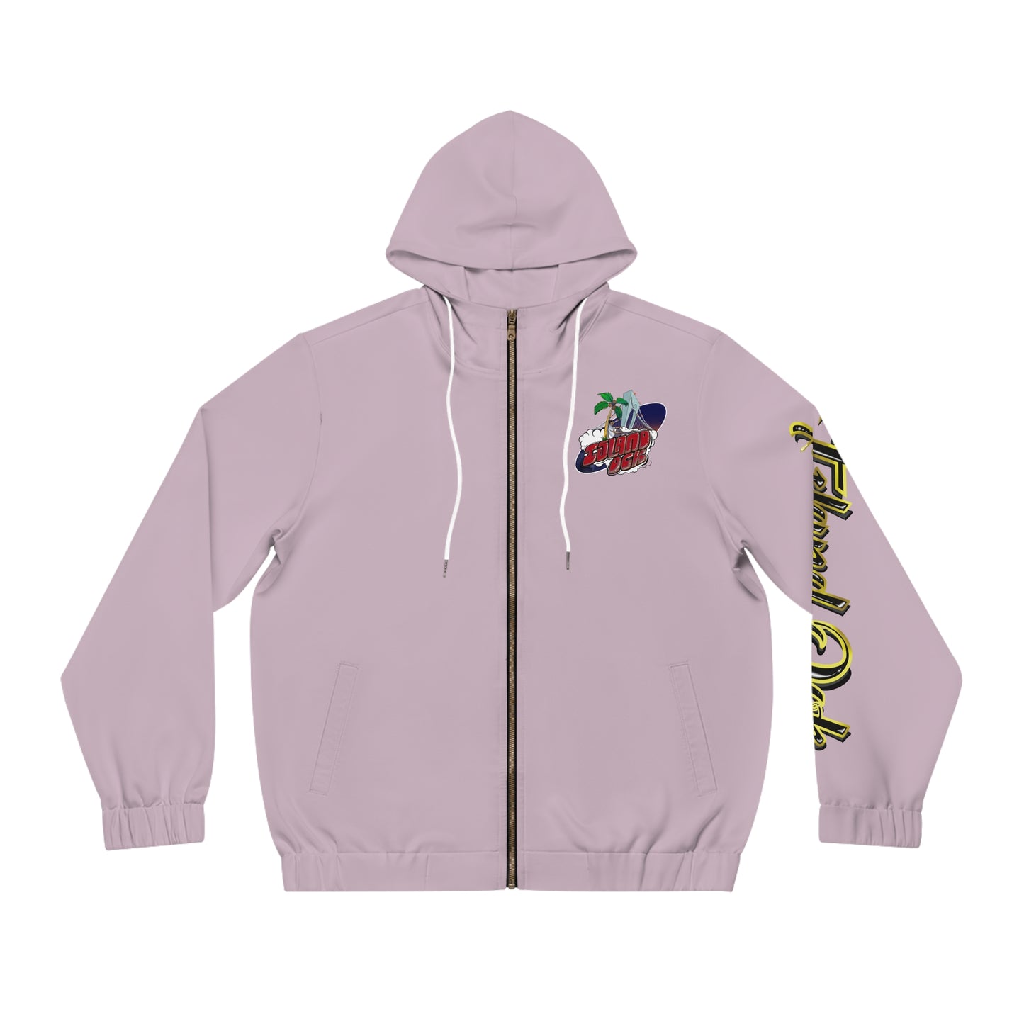Gold & Black A+ Drip Zip-Up (Light Pink)