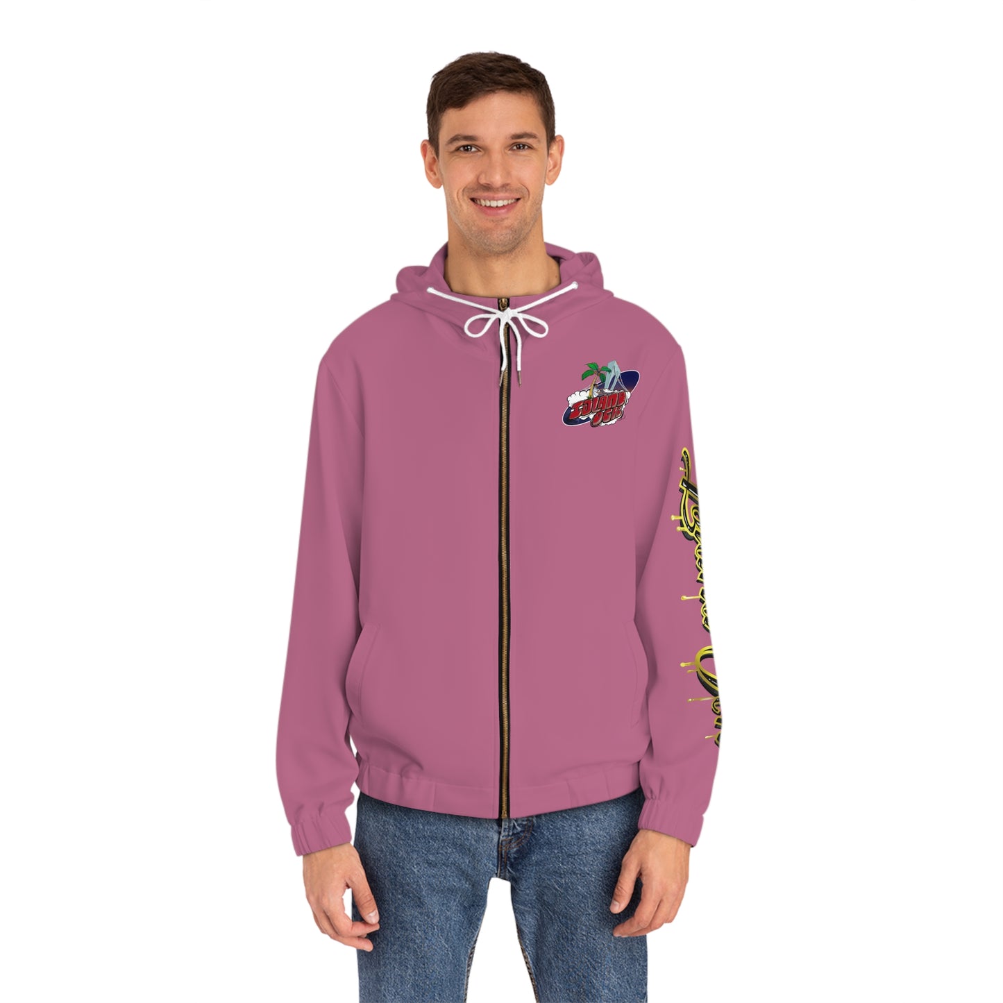 Gold & Black A+ Drip Zip-Up (Safety Pink)